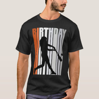 Yellow Retro Softball Baseball Base Run Girls Teen T Shirt