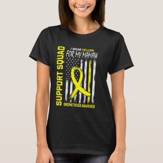 Yellow Ribbon Endometriosis Awareness Mamaw Suppor T Shirt