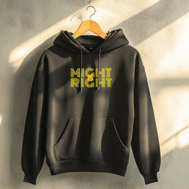 Yellow right typography inspirational quote  hoodie (Skapare uppladdad)