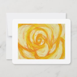 Yellow Rose abstract original artwork Julkort