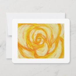 Yellow Rose abstract original artwork Julkort