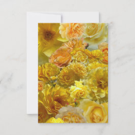 Yellow Rose Collage Flat Note Card Anteckningskort