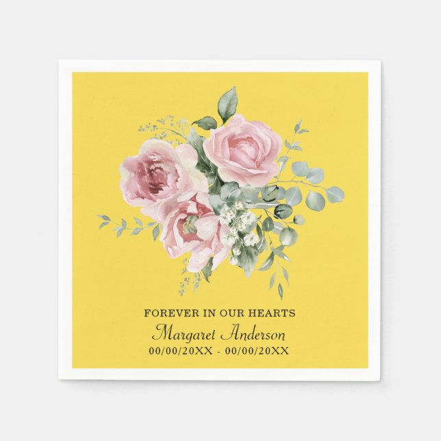 Yellow Rose Memorial  Pappersservett (Framsidan)