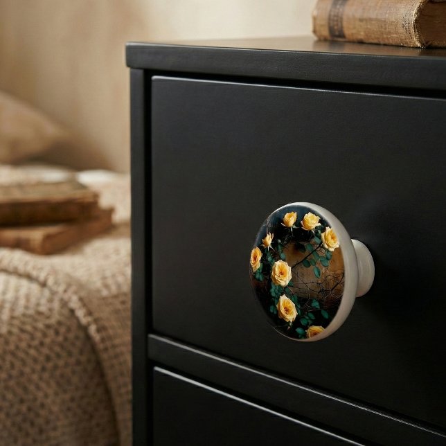 Yellow Rose Shabby Chic Floral Knopp (Skapare uppladdad)