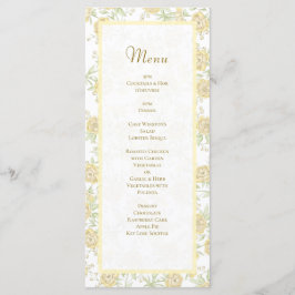 Yellow Rose Wedding Menus Meny