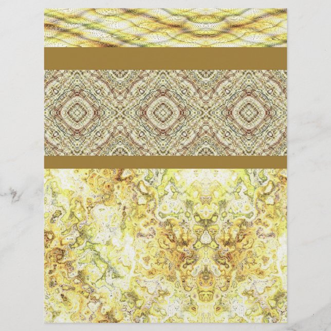 Yellow Sampler Bulk Scrapbook Paper Pages Reklamblad (Framsidan)