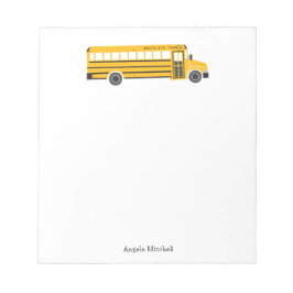 Yellow School Bus Personal Stationery Anteckningsblock