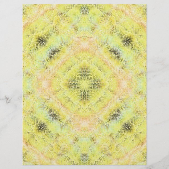 Yellow Serene Gardens Bulk Scrapbook Paper Pages Reklamblad (Framsidan)