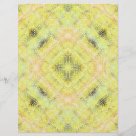 Yellow Serene Gardens Scrapbook Paper 2-Sided Page