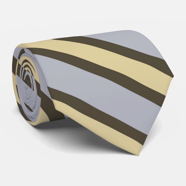 Yellow Silver Brown Diagonal Stripes Pattern  Slips (Rullad)