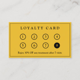 Yellow Simple Elegant Modern Company Business Logo Lojalitetskort