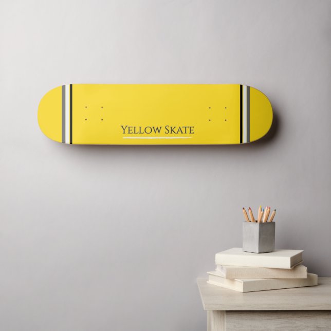 Yellow Skate Mini Skateboard Bräda 18,5 Cm (Väggkonst (Horz))