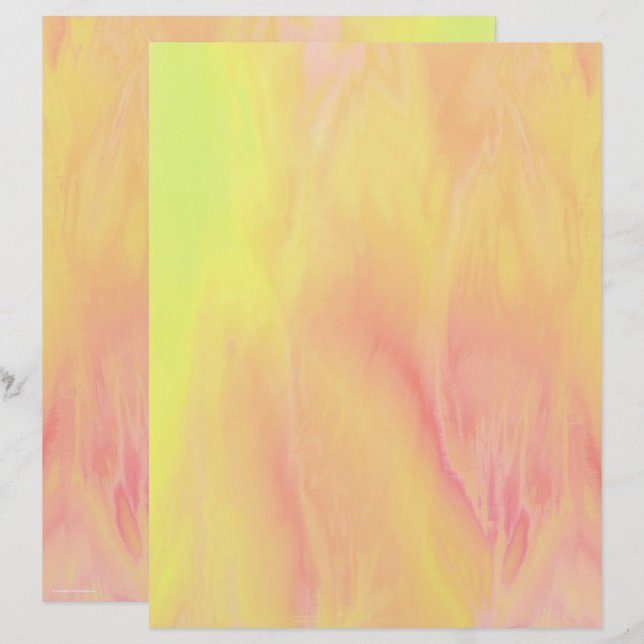 Yellow Skies Scrapbook Paper 2-Sided Page (Fram/baksida)