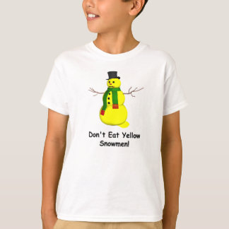 Yellow Snowman T Shirt