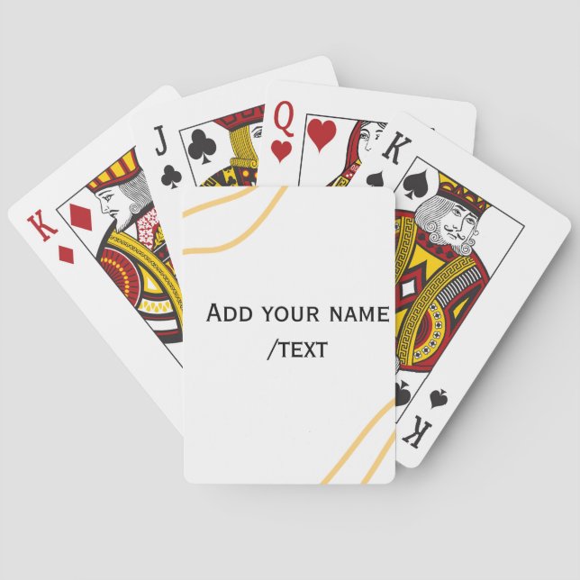 Yellow Spanish border name message text lines  Casinokort (Baksidan)