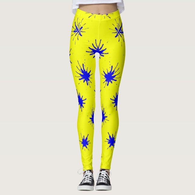Yellow Splash Leggings (Framsida)