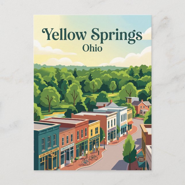 Yellow Springs, Ohio Vykort (Framsida)