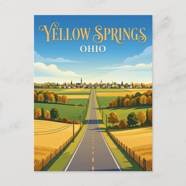 Yellow Springs USA Vykort (Framsida)