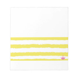 Yellow stripes and a pink crown Notepad Anteckningsblock