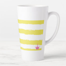 Yellow stripes and a pink Latte Mug