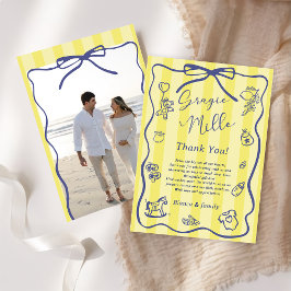 Yellow Stripes Italian Themed Ciao Baby Shower Inbjudningar