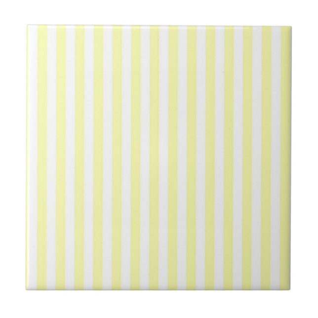 Yellow Stripes Pattern Minimal Modern Summer Kakelplatta (Framsidan)
