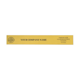 Yellow Stylish Elegant Branded Business Logo Etikettband
