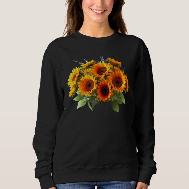 Yellow Sunflower Cute summer Sun flowers Floral Po T Shirt (Framsida)
