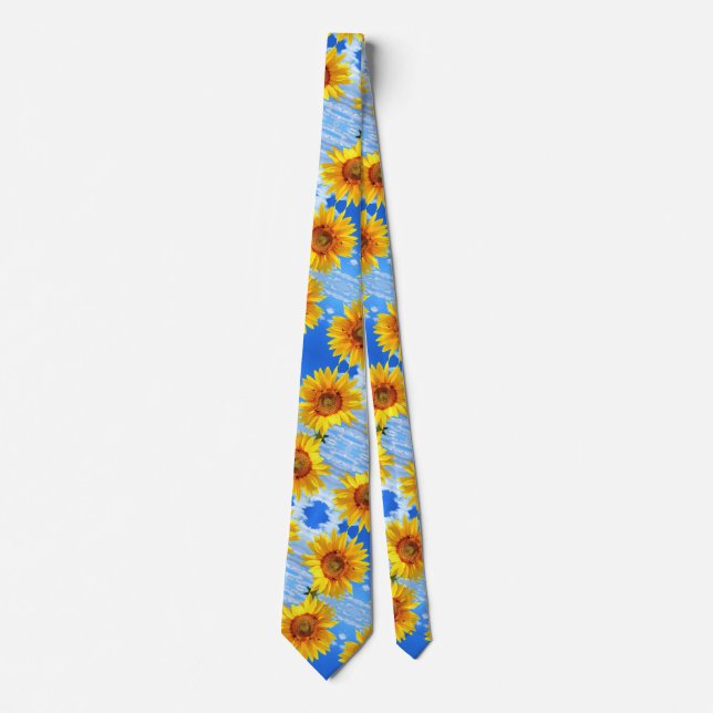 Yellow Sunflowers Summer Neck Tie Slips (Framsida)