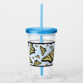 Yellow Swallowtail Butterflies on Blue Sky Take Away Mugg