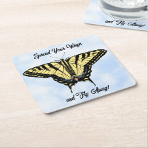 Yellow Swallowtail Butterfly Blue Sky Personalized