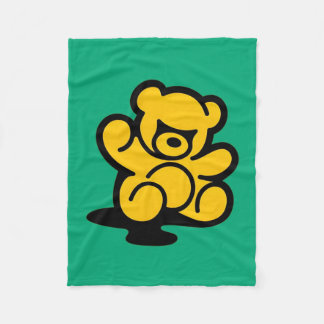 Yellow Teddy Trouble Fleecefilt