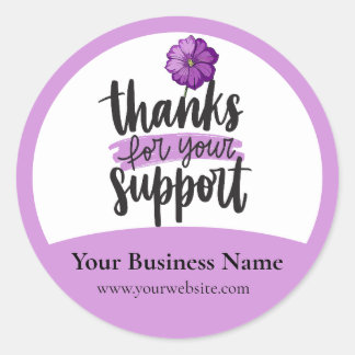 Yellow Thank you packaging sticker Runt Klistermärke