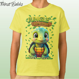 Yellow Tortoise Cute Turtle Animal Cartoon Graphic T Shirt