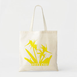 YELLOW - Tote bag con Flor del paraiso amarillo Tygkasse