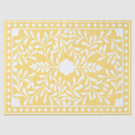 Yellow Traditional Bone Inlay Decoupage Paper