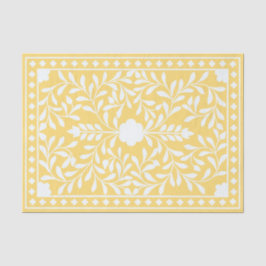 Yellow Traditional Bone Inlay Decoupage Paper