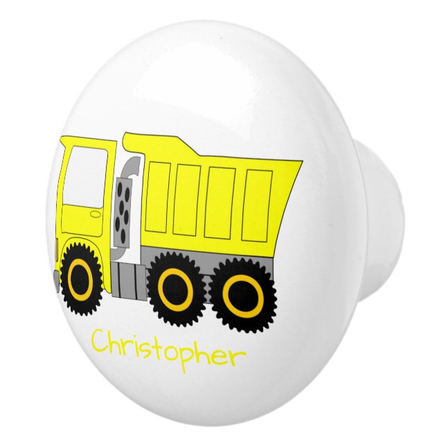 Yellow Truck Design Personlig Knopp (Höger)