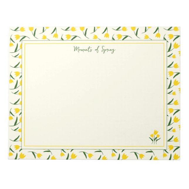 Yellow tulips anteckningsblock (Framsida)