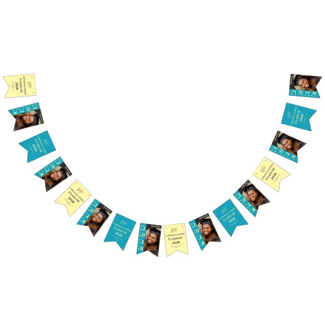 Yellow Turquoise Photo Graduation Congratulations Vimplar (Alla)