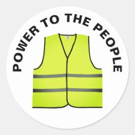 Yellow vest protest sticker runt klistermärke