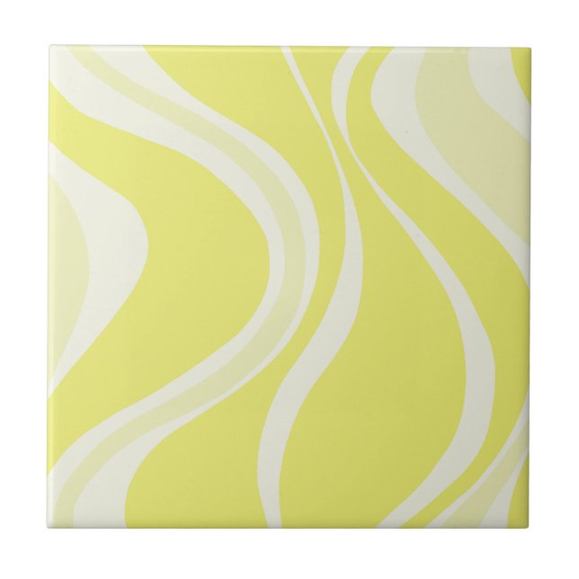 Yellow Waves Tile Kakelplatta (Framsidan)