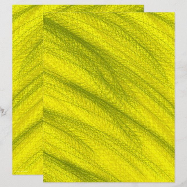 Yellow Wheat Field Scrapbook Paper 2-Sided Page (Fram/baksida)