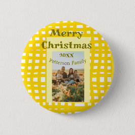 Yellow white plaid retro Christmas holiday family  Knapp