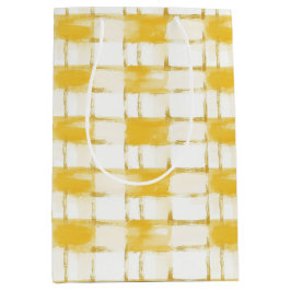Yellow White Plaid Stripes Birthday