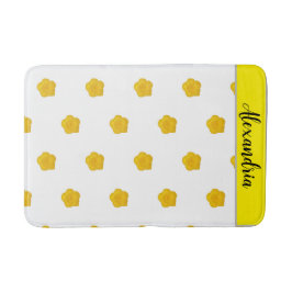 Yellow Wildflower customizable  Photo Bath Mat Badrumsmatta