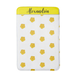 Yellow Wildflower customizable  Photo Bath Mat Badrumsmatta