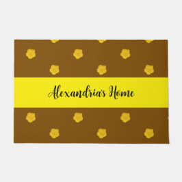Yellow Wildflower photo name brown  Personalized 