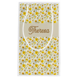 Yellow Wildflowers Pattern Monogram Name