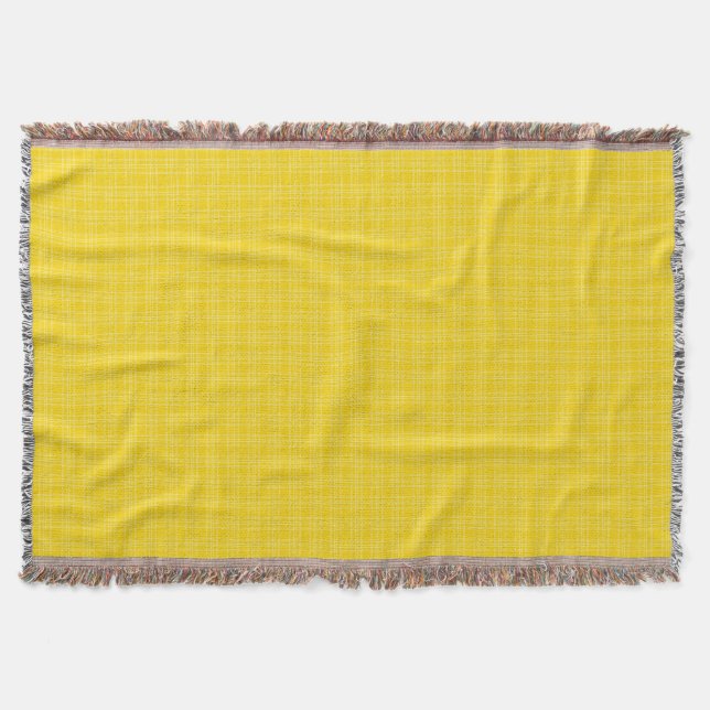 Yellow woven blanket displayed horizontally  filt (Framsidan)